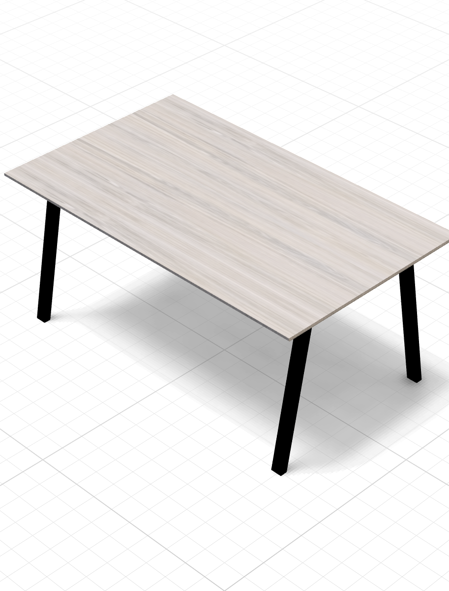 Suorakulmio | Lankkupoyta | A muoto - Image 2